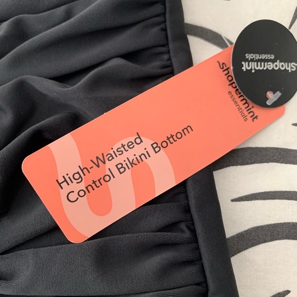 NWT ~ Shapermint high waisted control swim bottom size M ~ Black - Picture 7 of 8